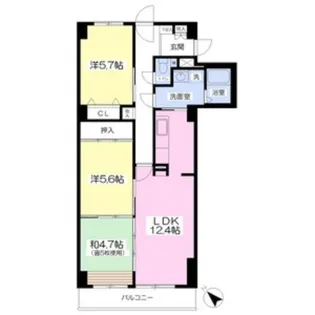 リバティベル月寒【10階】の間取り