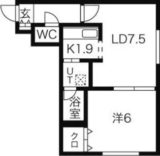 ブランノワールサミュエア【402号室】の間取り