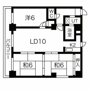 マリンヒルズ月寒【4階】の間取り