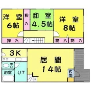 アートヒルズ【A号室】の間取り