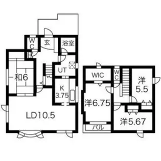 北海道札幌市南区真駒内緑町2丁目【一戸建】の間取り