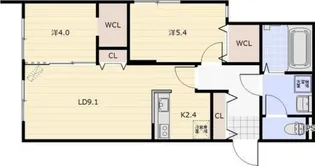 Three R 菊水(スリーアール)【1階】の間取り