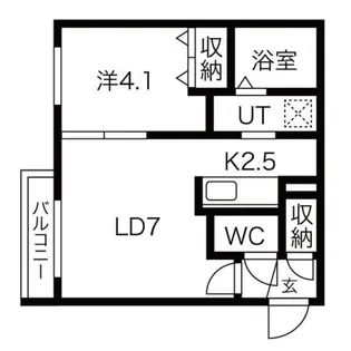 Tela bianca月寒中央(テーラ・ビアンカ)【2階】の間取り
