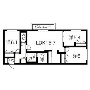 en 本通17【3階】の間取り