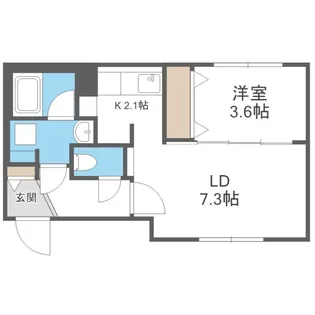 LA・GARE(ラ・ガーレ)【2階】の間取り