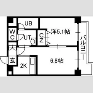ensoleille山鼻【5階】の間取り