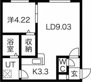 インフィニト平岸一条【1階】の間取り