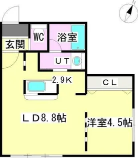 ブリオーレ月寒中央【4階】の間取り