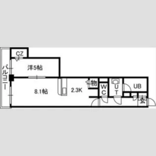 PRIME URBAN札幌 RIVER FRONT【21階】の間取り