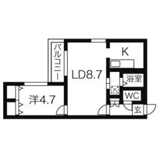 コムズ中の島【3階】の間取り