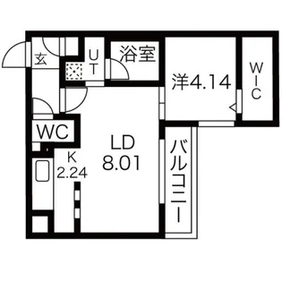 レヴォ水車町【4階】の間取り
