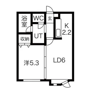 LEE SPACE本通17南【203号室】の間取り
