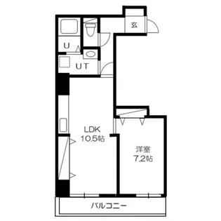 ドエル豊平7条【4階】の間取り