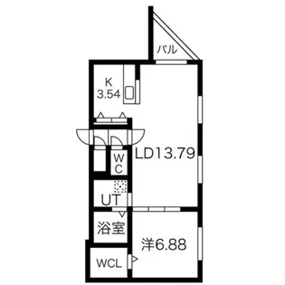 シャトーライフ中島公園1【4階】の間取り
