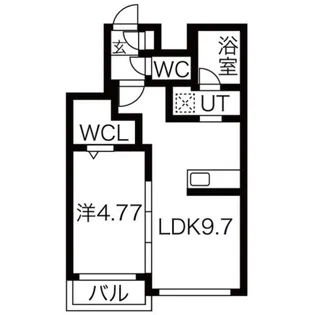 ヴォヤージュ豊平【4階】の間取り