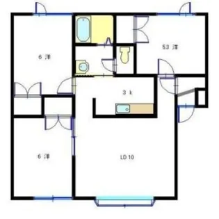 ユニゾン月寒東F【0101号室】の間取り