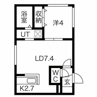 ALPHA南平岸(アルファ)【4階】の間取り