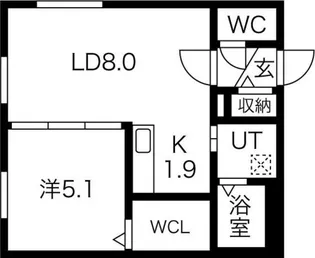 Y′s Hiragishi【3階】の間取り