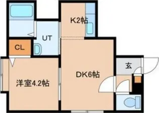 ロックイン菊水【2階】の間取り
