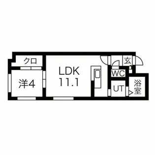 スペチアーレ豊平【1階】の間取り