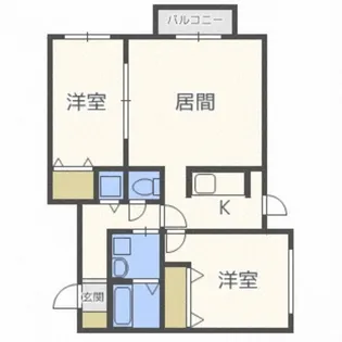 ル・ファール南郷16【4階】の間取り