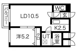 フェリース豊平【101号室】の間取り