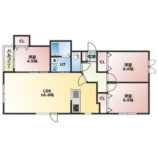 Soleil(ソレイユ)【201号室】の間取り