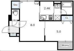 ルーヴェ本郷通9【4階】の間取り