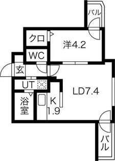 E-Town平岸【2階】の間取り
