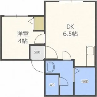 FLAT・J白石本通B棟【1階】の間取り