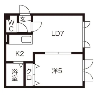フォレスト豊平Ⅱ【201号室】の間取り
