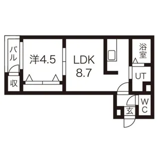 グランジェ月寒公園【1階】の間取り