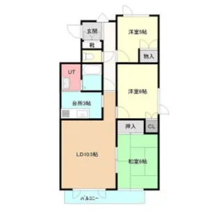 ドミール中央【2階】の間取り