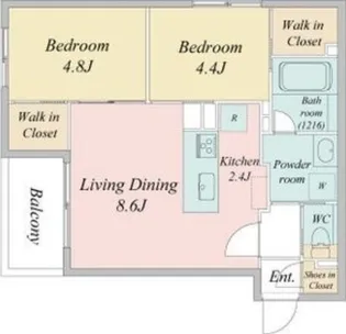 LiveCasa白石【2階】の間取り