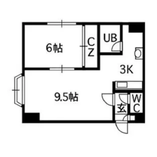 ルーブル菊水【2階】の間取り