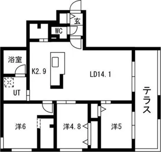 Lejon's Garden(レージョンズガーデン)【101号室】の間取り