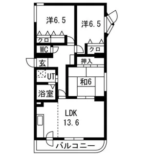 ラーク月寒【103号室】の間取り