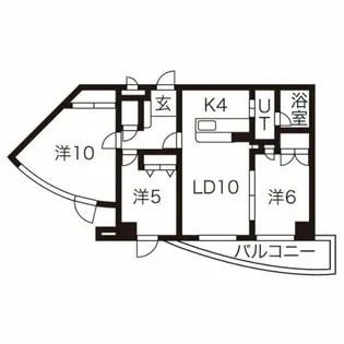 さんぱちBLDII【604号室】の間取り