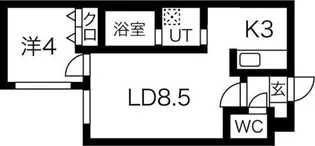 LUMIC本郷通(ルミック)【2階】の間取り