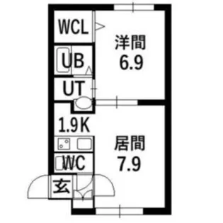 グランメール紫苑【303号室】の間取り