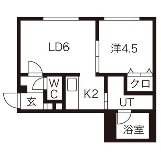 プリマクラッセ菊水【1階】の間取り