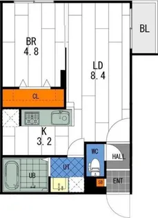Levante月寒西【4階】の間取り