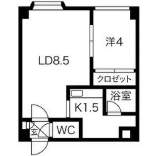 セトル豊平4.1【105号室】の間取り