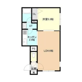 ロゼッタ本通【102号室】の間取り