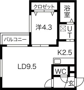 ドルチェ平岸【4階】の間取り