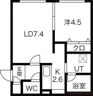 Lux Maison平岸(ラクスメゾンヒラギシ)【4階】の間取り