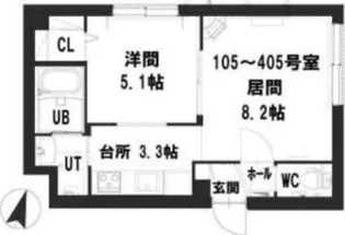 グランメール平岸1-2【1階】の間取り