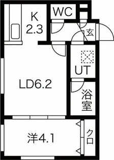 Urban Park平岸(アーバンパーク)【2階】の間取り