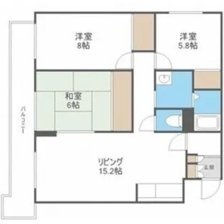 リバーサイドヒルズ西岡公園【207号室】の間取り