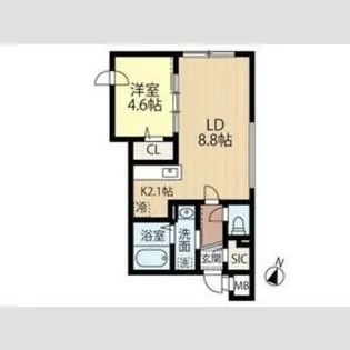 Fortune Terrace平岸【4階】の間取り